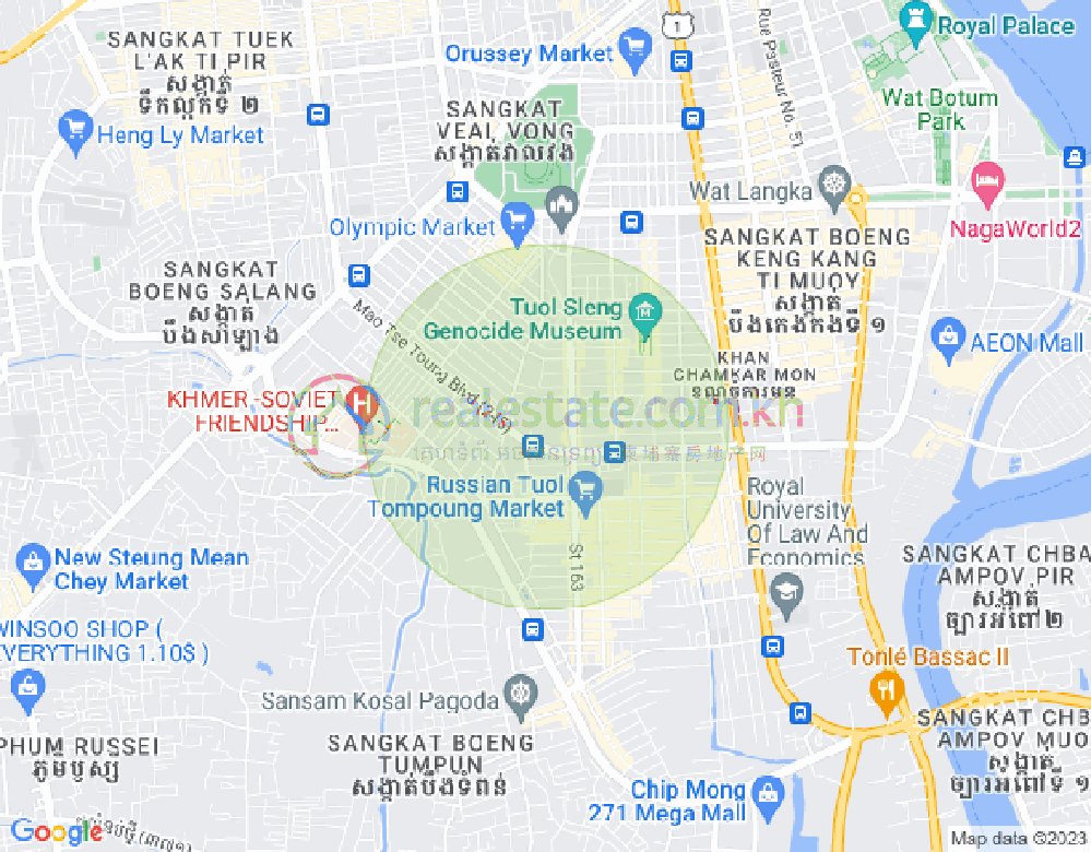 Map of Toul Tum Poung 1, Chamkarmon, Phnom Penh