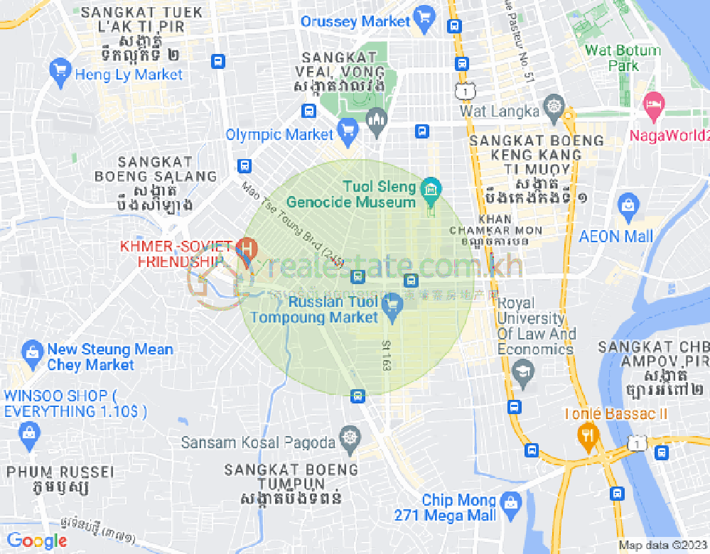 Mapa: Toul Tum Poung 1, Chamkarmon, Phnom Penh