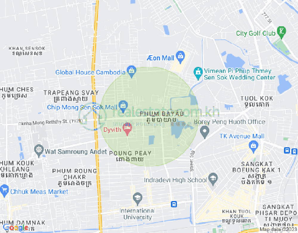 뉴 프놈펜, 모리 속도 구, 프놈펜 지도