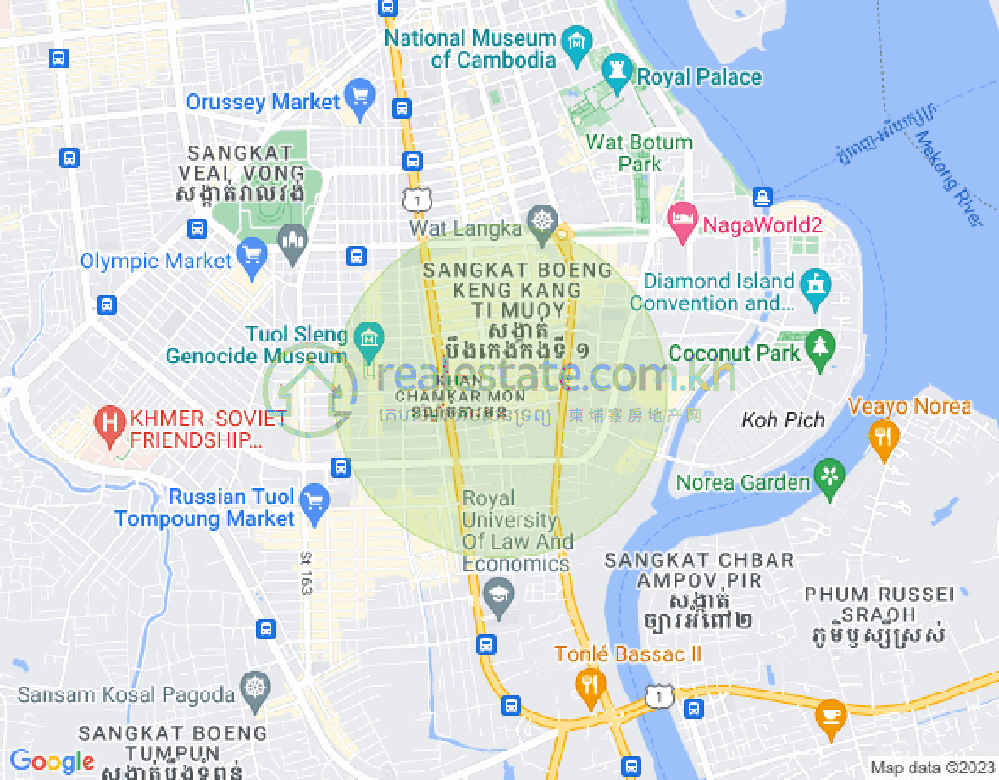 Mapa: BKK 1, Boeng Keng Kang, Phnom Penh