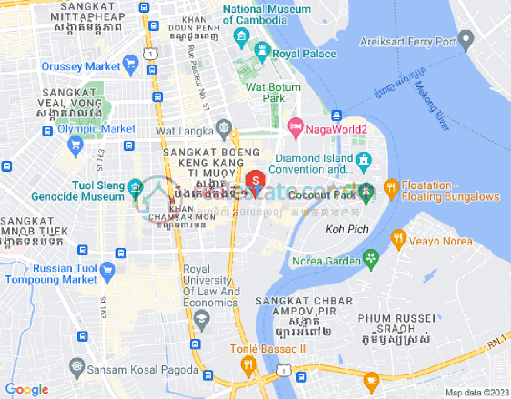 百色河分区, 占卡蒙, 金边地图