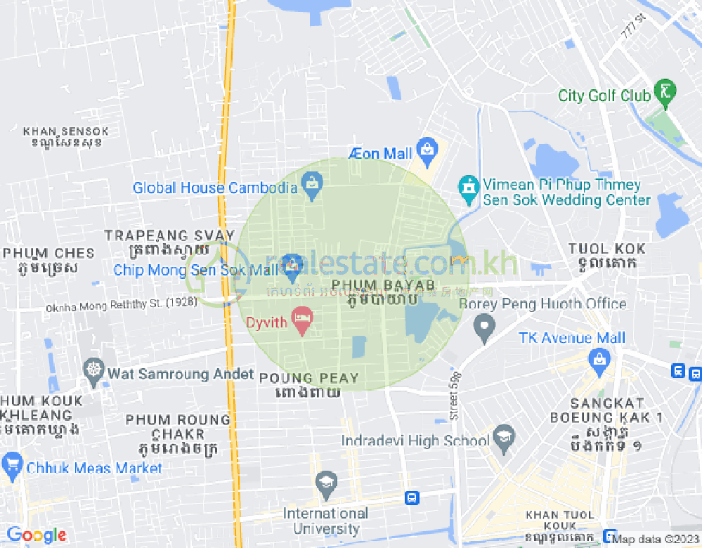 新金边, 森速区, 金边地图