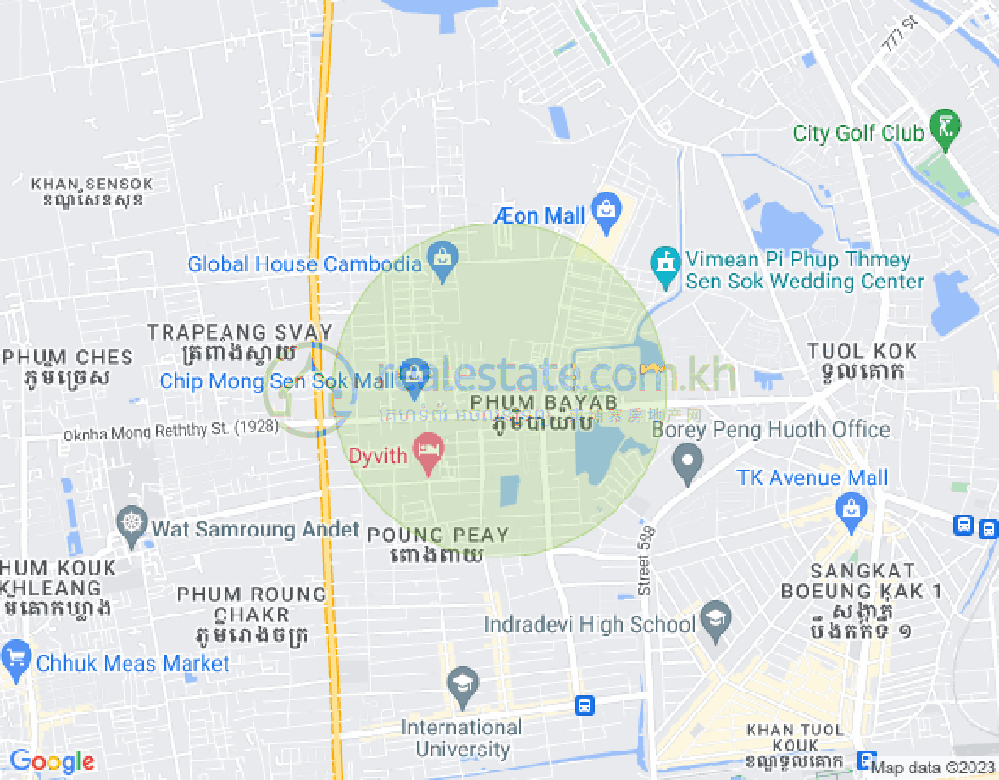 新金边, 森速区, 金边地图