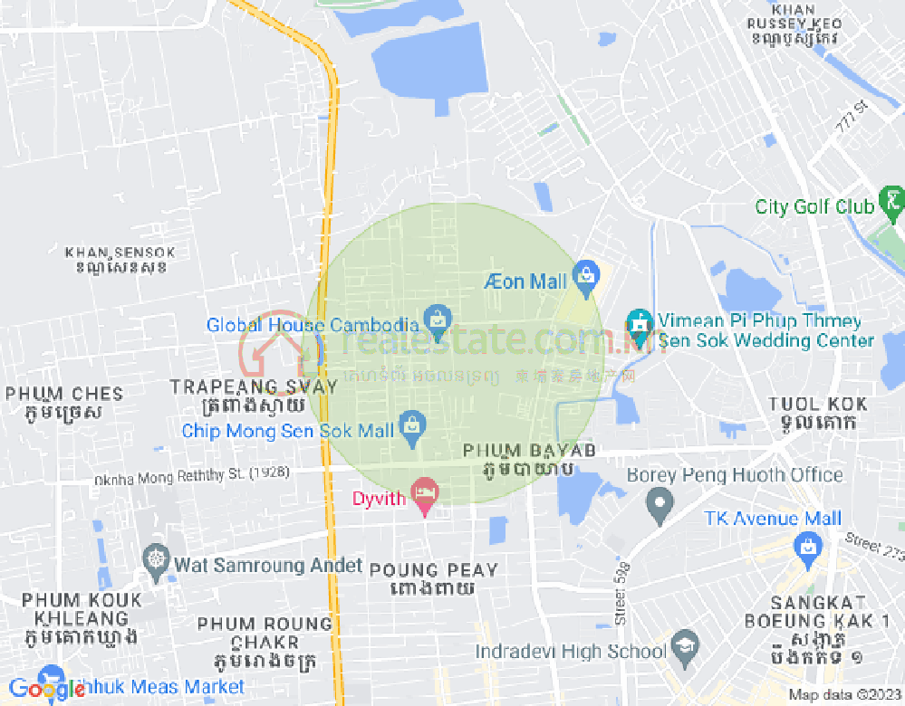 新金边, 森速区, 金边地图