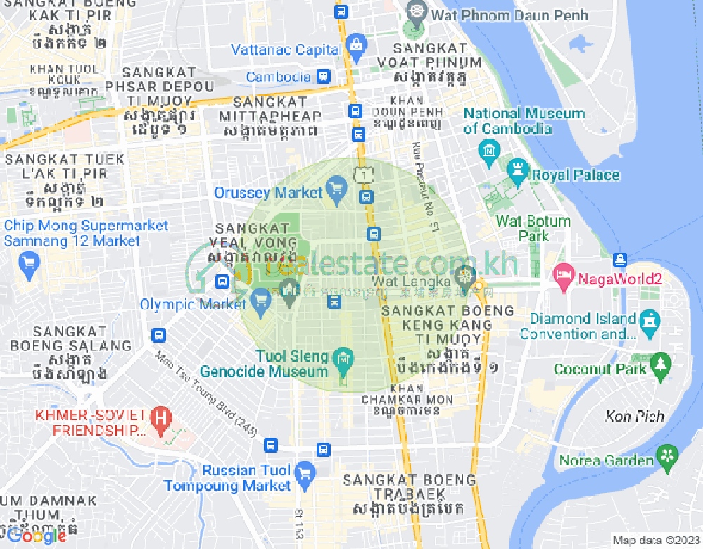 Map of Boeung Prolit, 7 Makara, Phnom Penh
