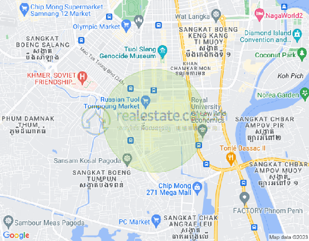주더분1구역, 짬까몬, 프놈펜 지도