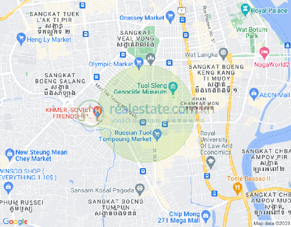 Mapa: BKK 3, Boeng Keng Kang, Phnom Penh