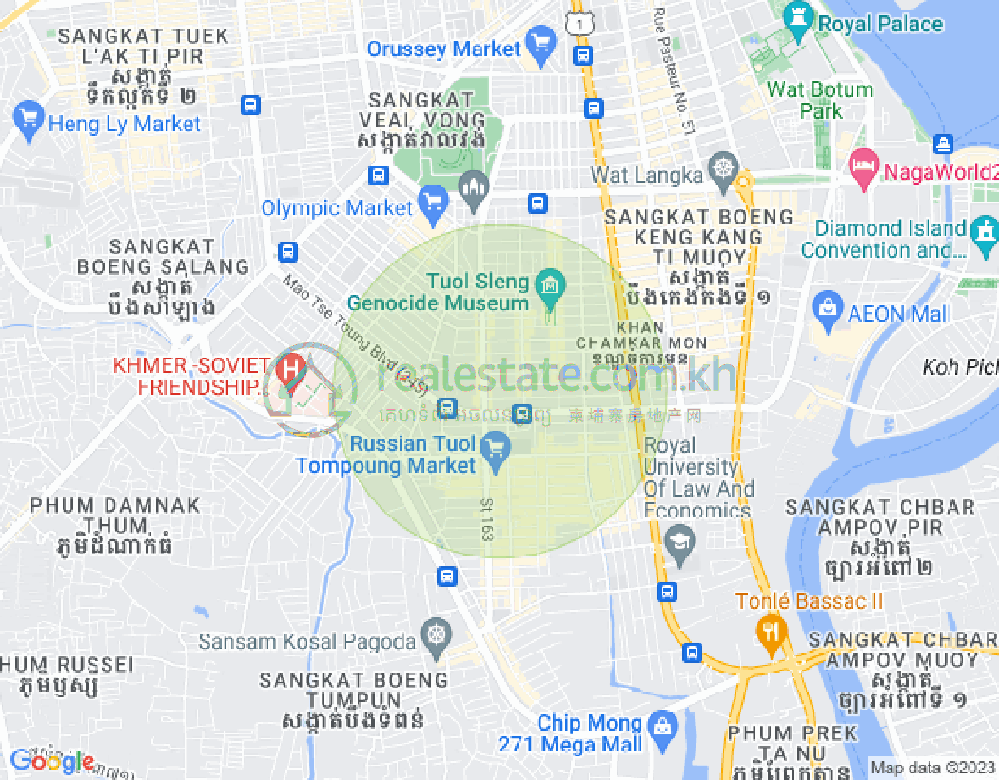 Mapa: Boeung Prolit, 7 Makara, Phnom Penh