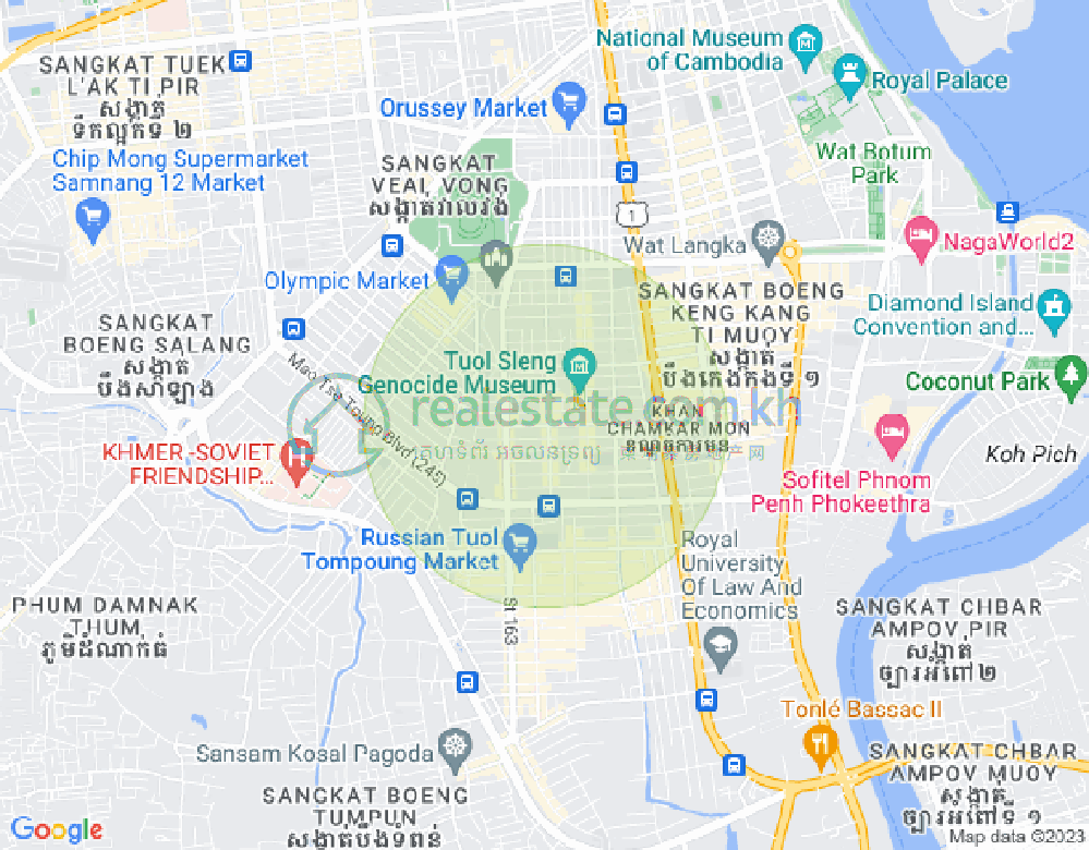 Map of BKK 3, Boeng Keng Kang, Phnom Penh
