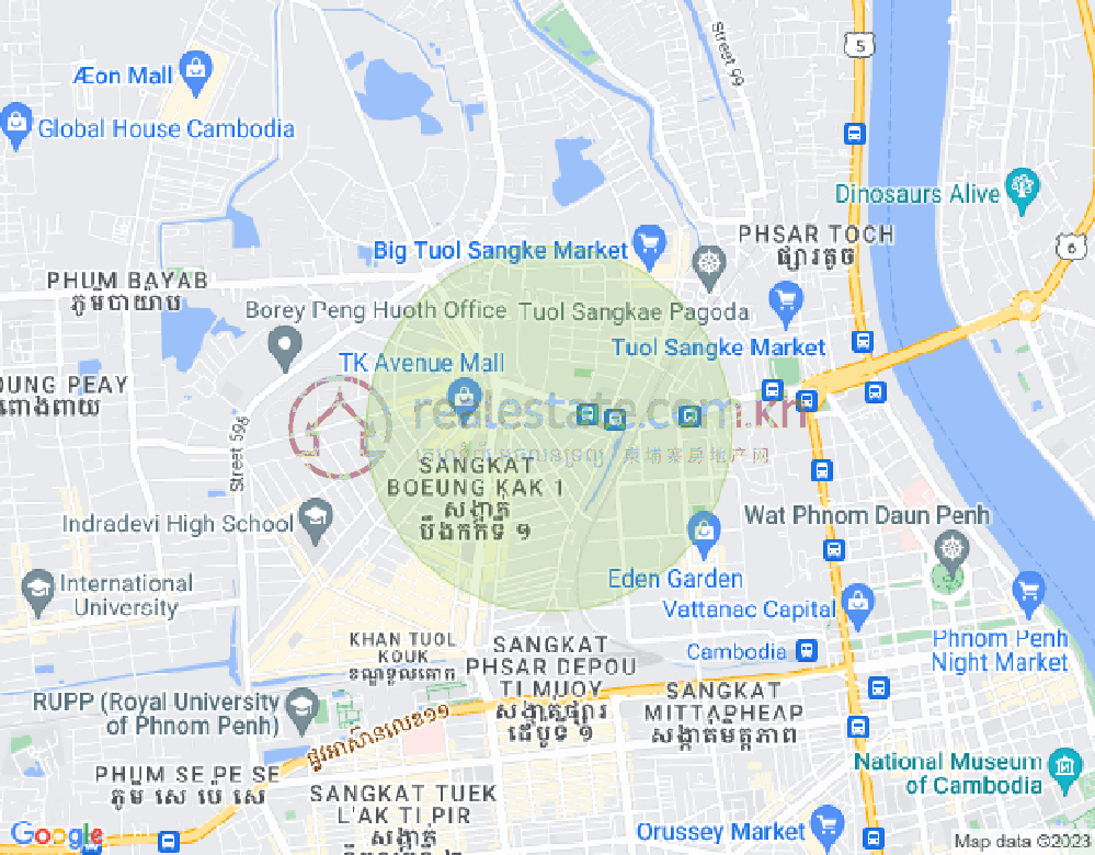 万谷湖1分区, 堆谷区, 金边地图