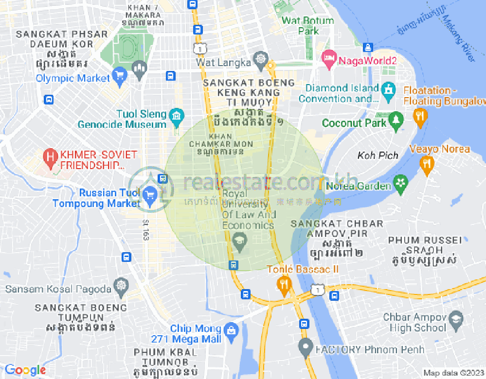 Mapa: BKK 1, Boeng Keng Kang, Phnom Penh