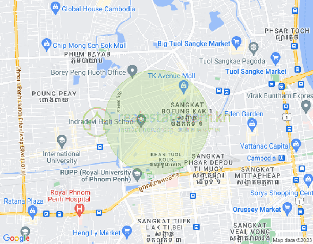 宣城2, 堆谷区, 金边地图