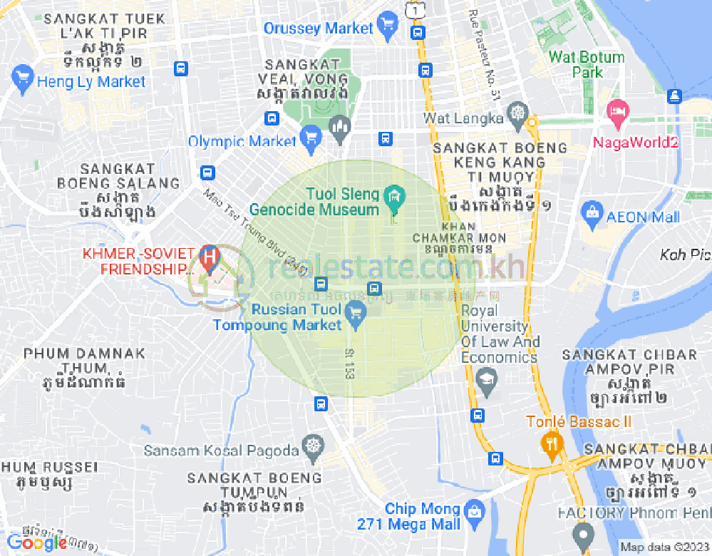 Mapa: BKK 1, Boeng Keng Kang, Phnom Penh