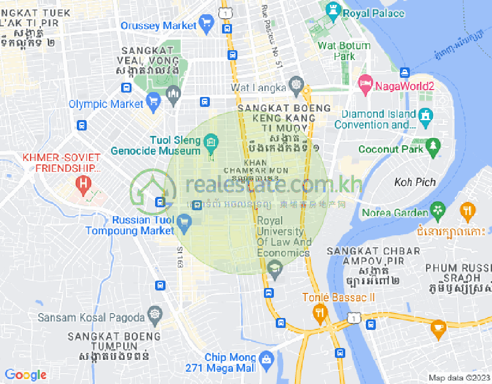 Mapa: BKK 3, Boeng Keng Kang, Phnom Penh
