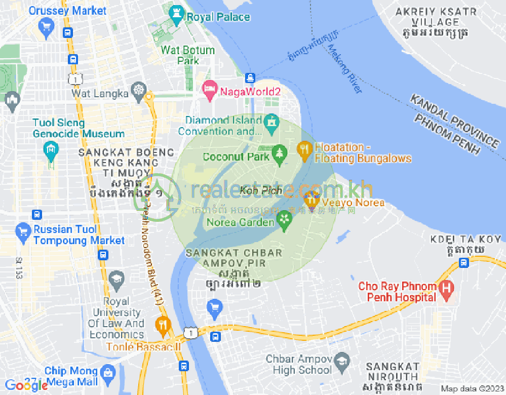 แผนที่ โตนเลบาสัก, จัมการมอน, พนมเปญ