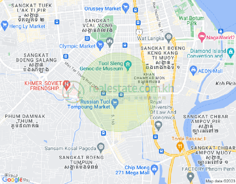 Mapa: BKK 3, Boeng Keng Kang, Phnom Penh