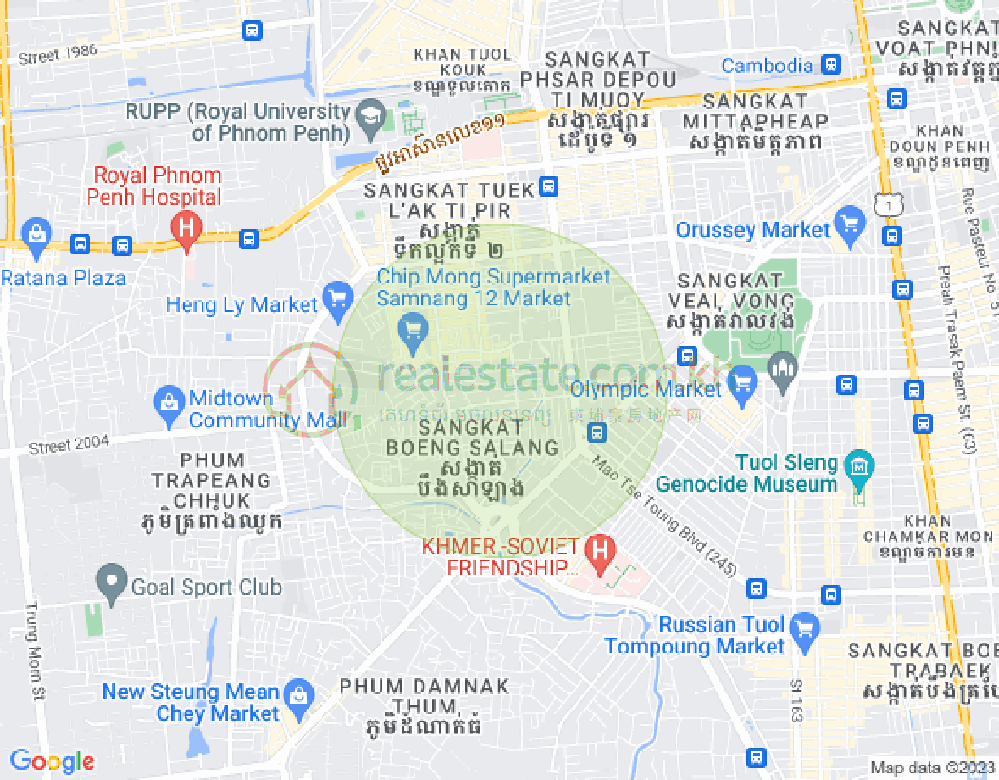 Карта Боунг Как 1, Тул Кок, Пномпень