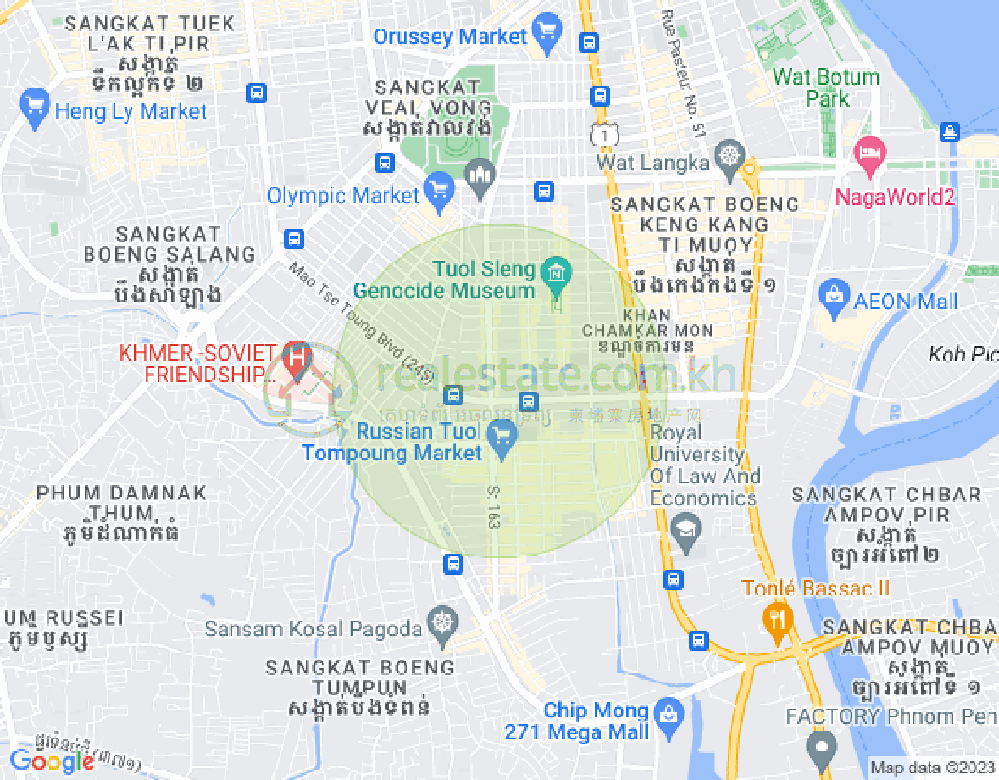 Mapa: BKK 1, Boeng Keng Kang, Phnom Penh