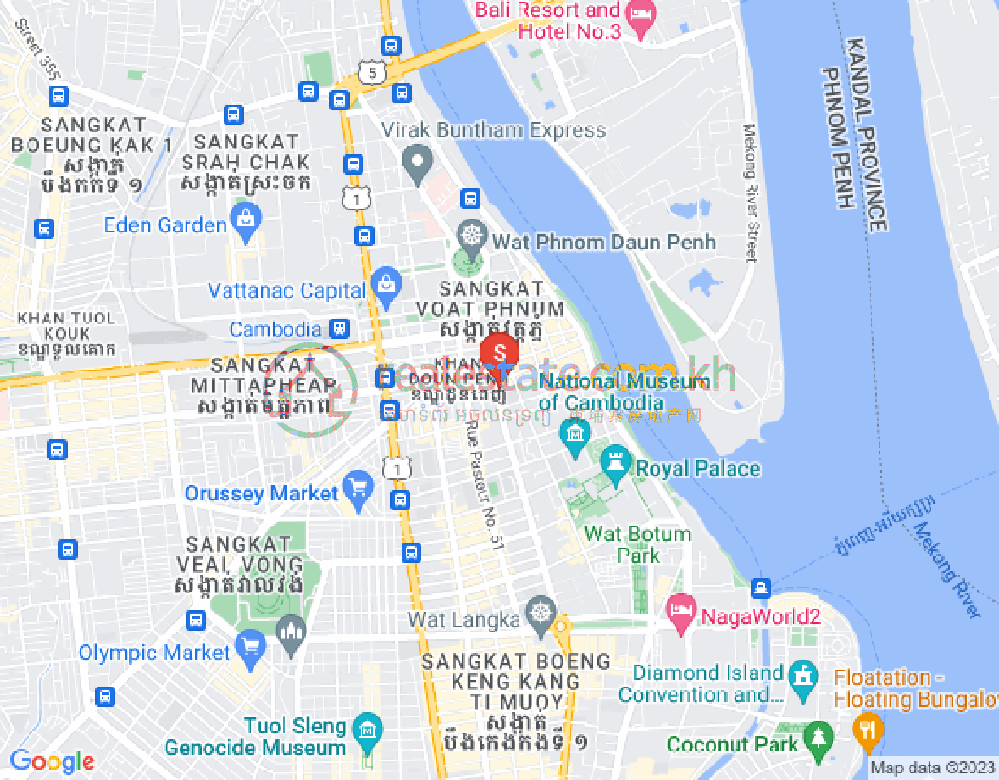 Chey Chumneah分区, 隆边区, 金边地图