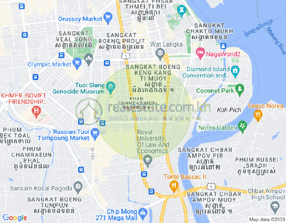 Mapa: BKK 2, Boeng Keng Kang, Phnom Penh