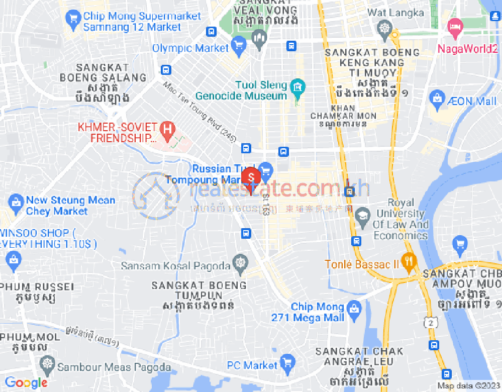 Mapa: Toul Tum Poung 1, Chamkarmon, Phnom Penh