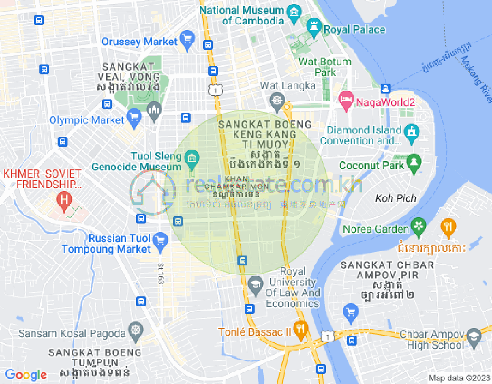 Mapa: BKK 2, Boeng Keng Kang, Phnom Penh