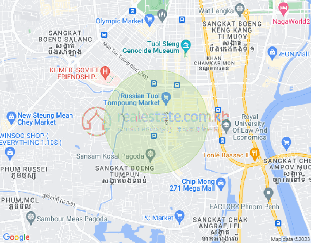 Карта Тул Том Пунг 1, Чамкармон, Пномпень