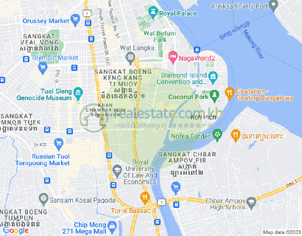 百色河分区, 占卡蒙, 金边地图