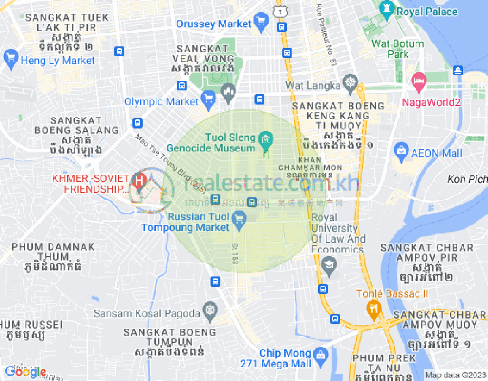 Mapa: BKK 1, Boeng Keng Kang, Phnom Penh