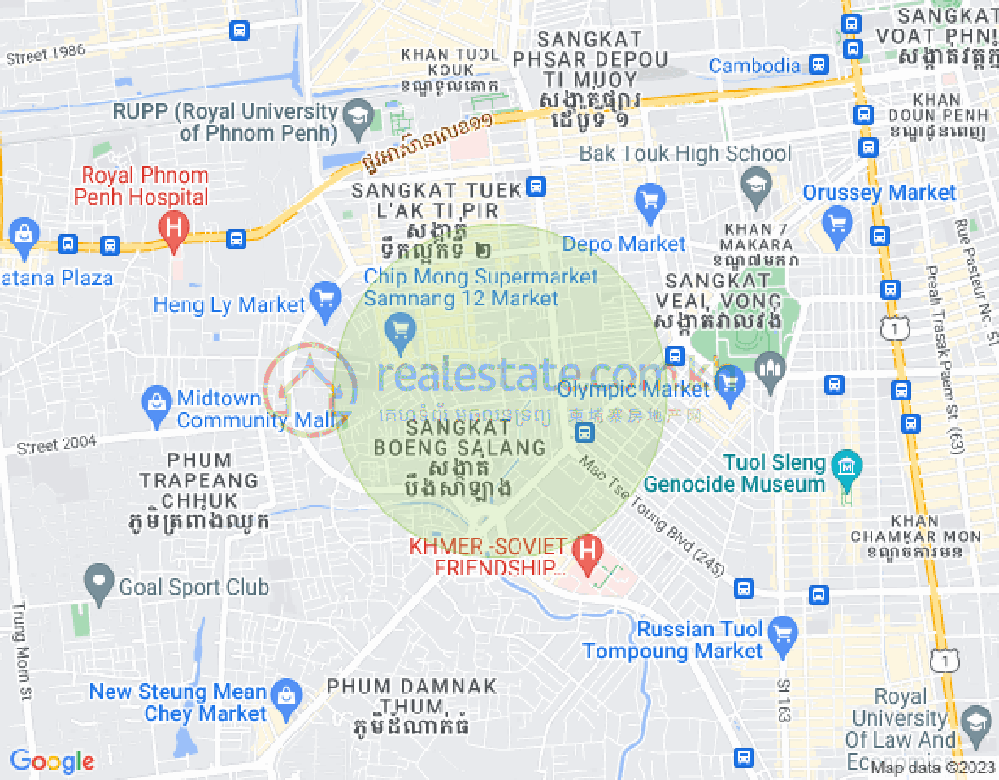 ផែនទី បឹងកក់១, ទួលគោក, ភ្នំពេញ