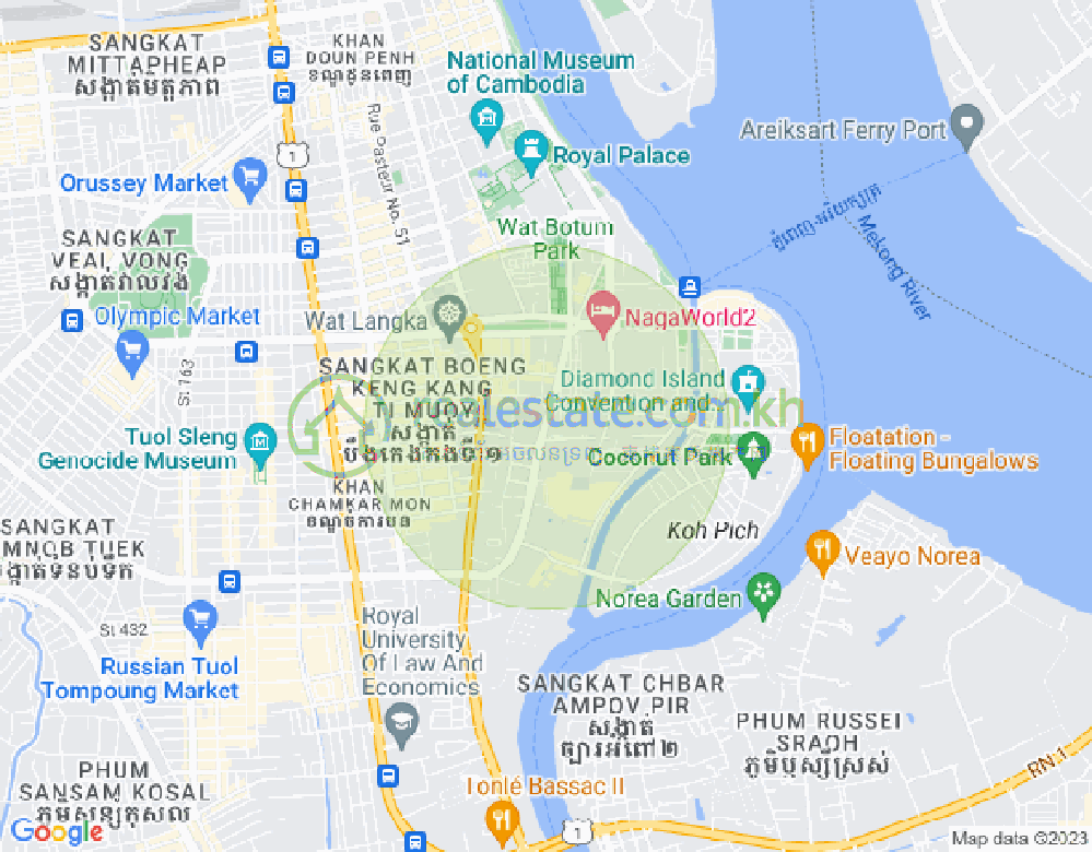 百色河分区, 占卡蒙, 金边地图