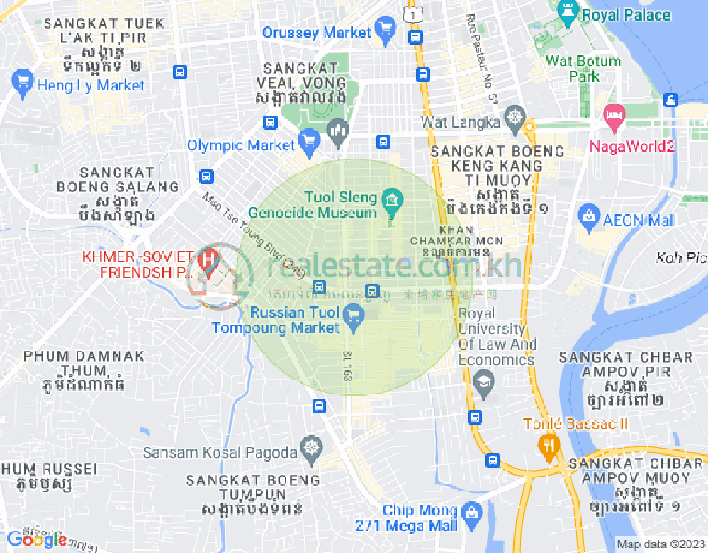 Mapa: BKK 1, Boeng Keng Kang, Phnom Penh