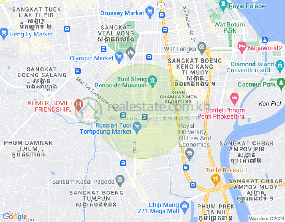 Mapa: BKK 2, Boeng Keng Kang, Phnom Penh