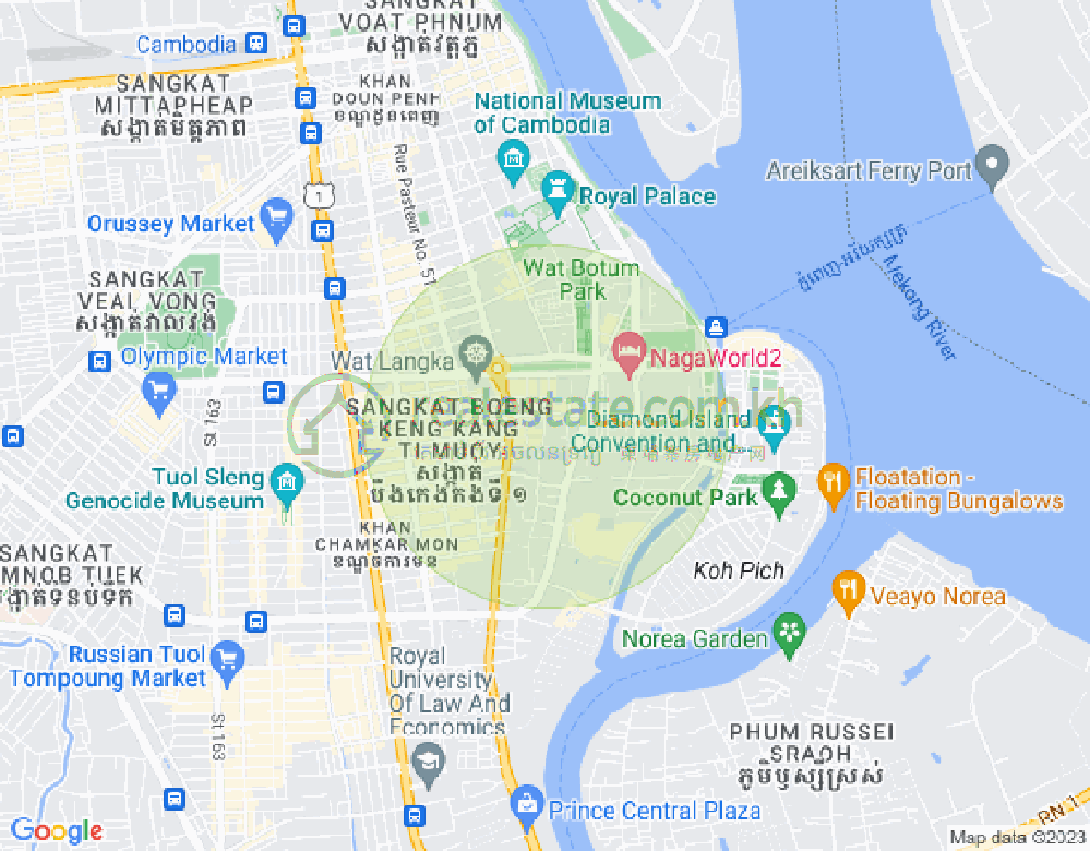 百色河分区, 占卡蒙, 金边地图