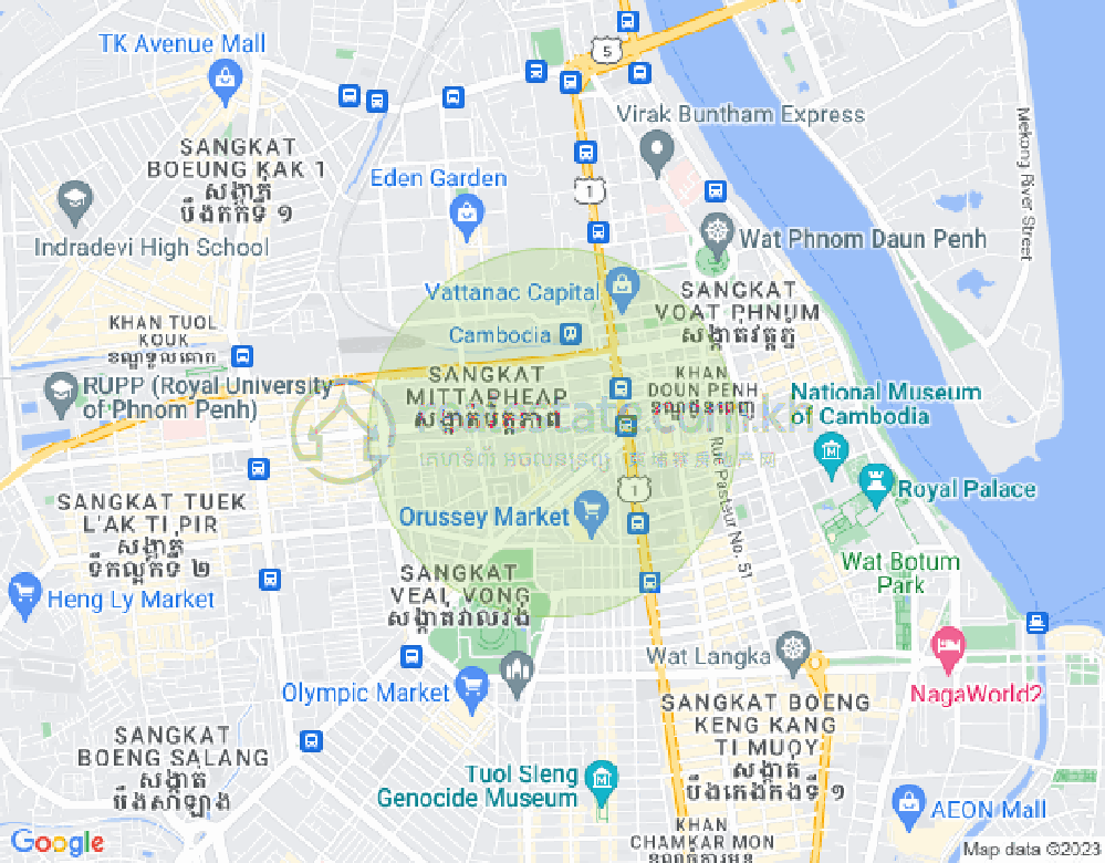 Veal Vong镇, 马卡拉区, 金边地图