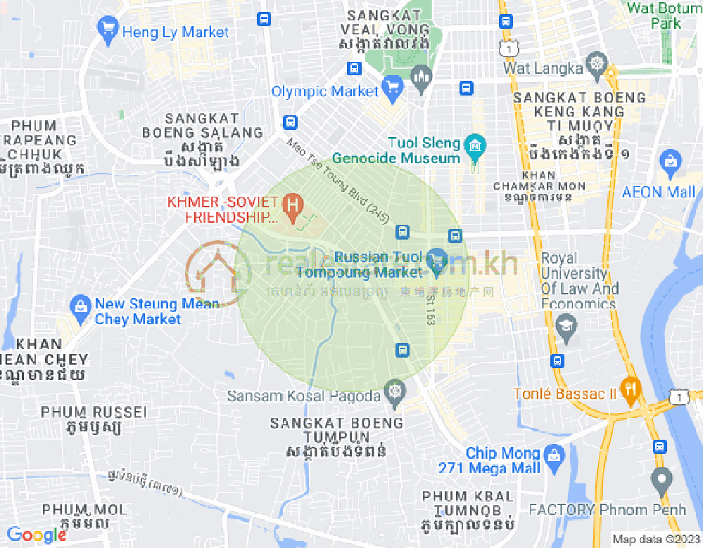 宣邦屯门1, 棉芷区, 金边地图