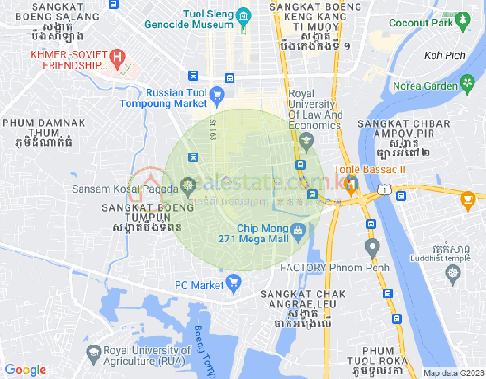 Mapa: Toul Tum Poung 1, Chamkarmon, Phnom Penh