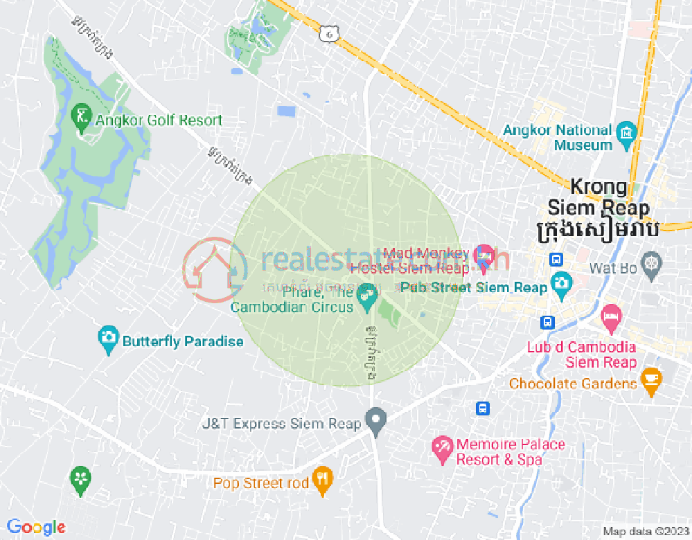 Ring Road  00, スヴァイダンクム, シェムリアップの地図
