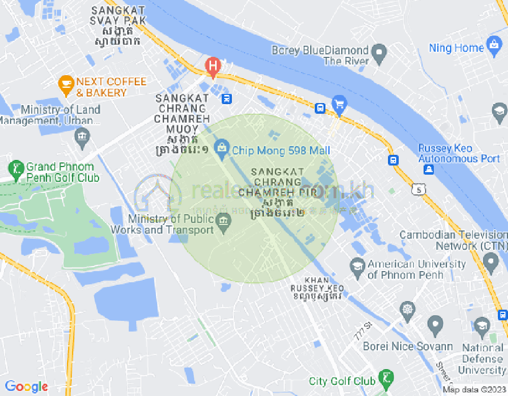 チュランチャムレ2, ルッセイケオ, プノンペンの地図