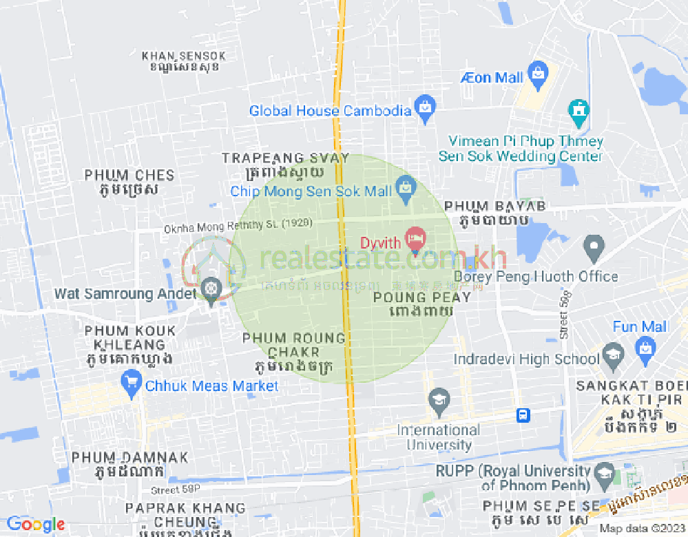 新金边, 森速区, 金边地图