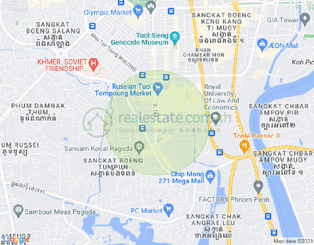 Map of Toul Tum Poung 2, Chamkarmon, Phnom Penh