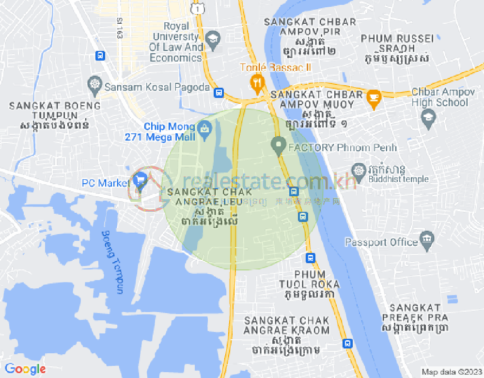 长夏上社分区, 棉芷区, 金边地图