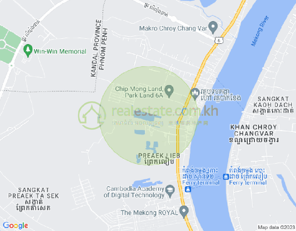 水净华区, 金边地图