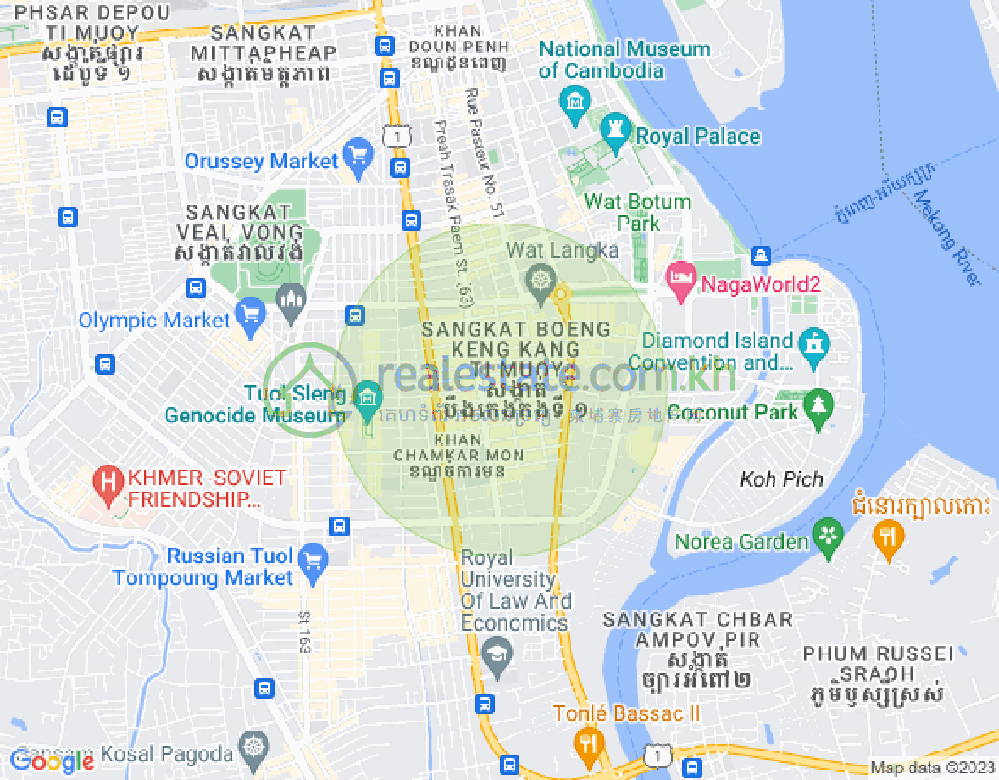 Mapa: BKK 1, Boeng Keng Kang, Phnom Penh