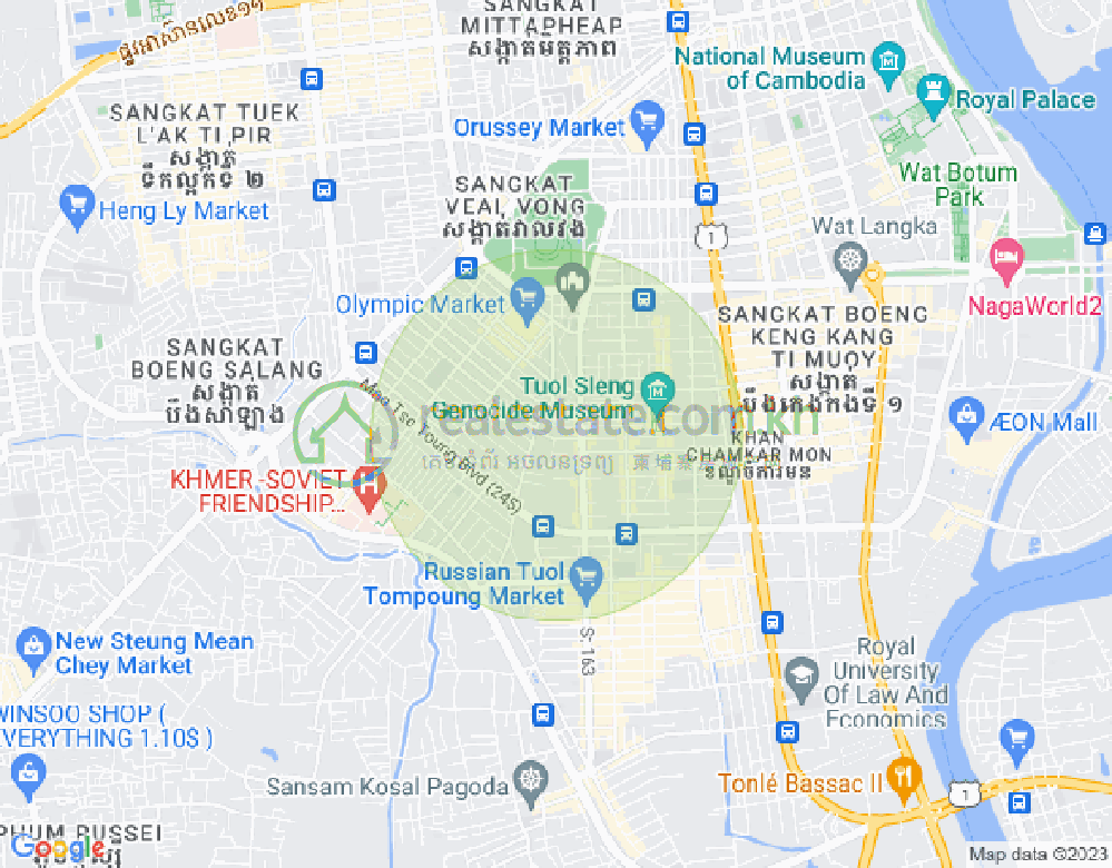 Mapa: BKK 1, Boeng Keng Kang, Phnom Penh