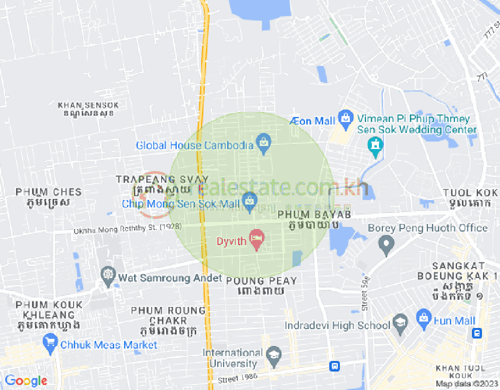 Mapa: The Park Land Sen Sok