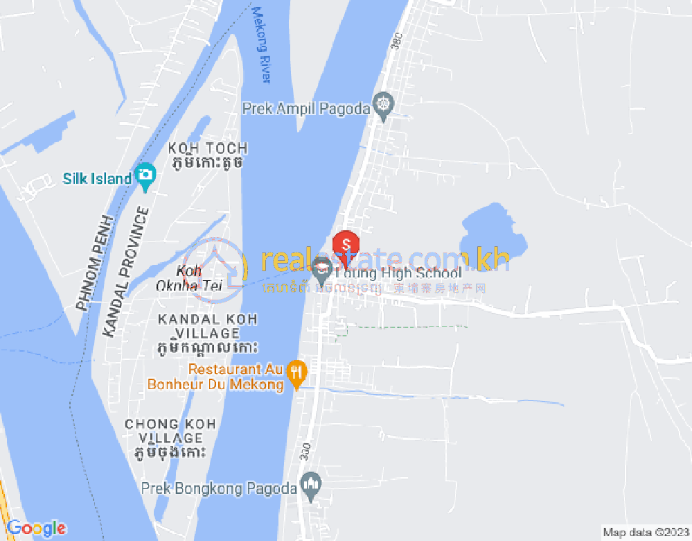 Mapa: Preaek Luong, Khsach Kandal, Kandal