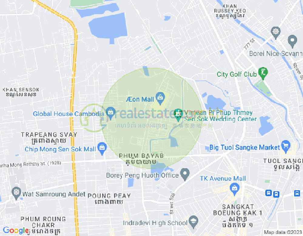 新金边, 森速区, 金边地图