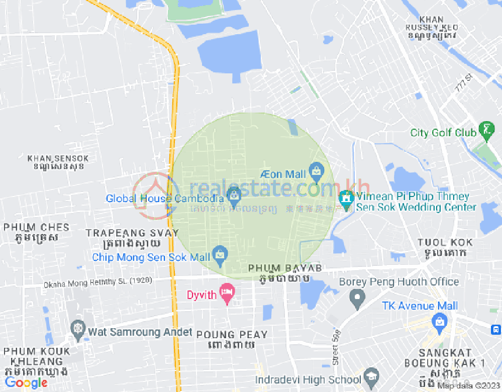 Mapa: Phnom Penh Thmey, Sen Sok, Phnom Penh