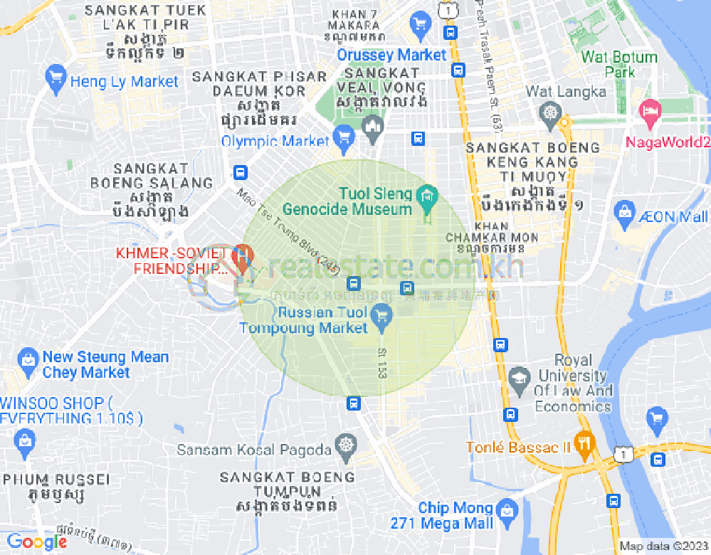 주더분1구역, 짬까몬, 프놈펜 지도